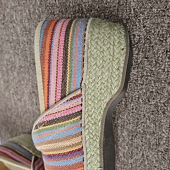 Dansko Vegan Womens 39 Rainbow Striped Woven Jute Mule Clogs Size 10.5 (41l - Picture 7 of 7